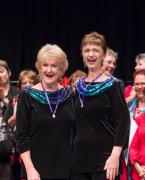 Judy Ferguson and Julie Webber after receiving medals at 2018 Hobart Convention